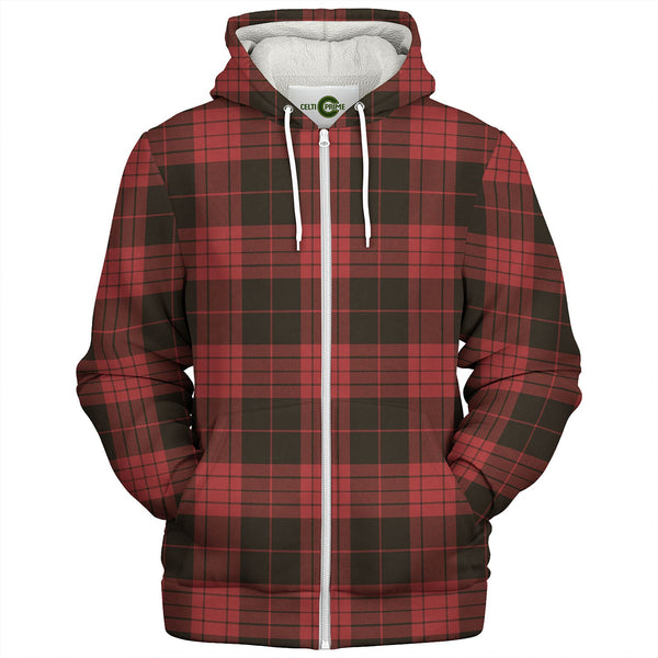 Cameron Black - Red Weathered Tartan Sherpa Hoodie