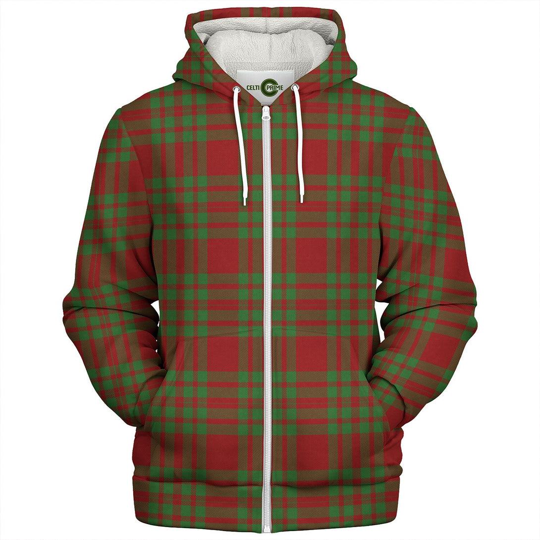 Cameron Cave Plaid Modern Tartan Sherpa Hoodie