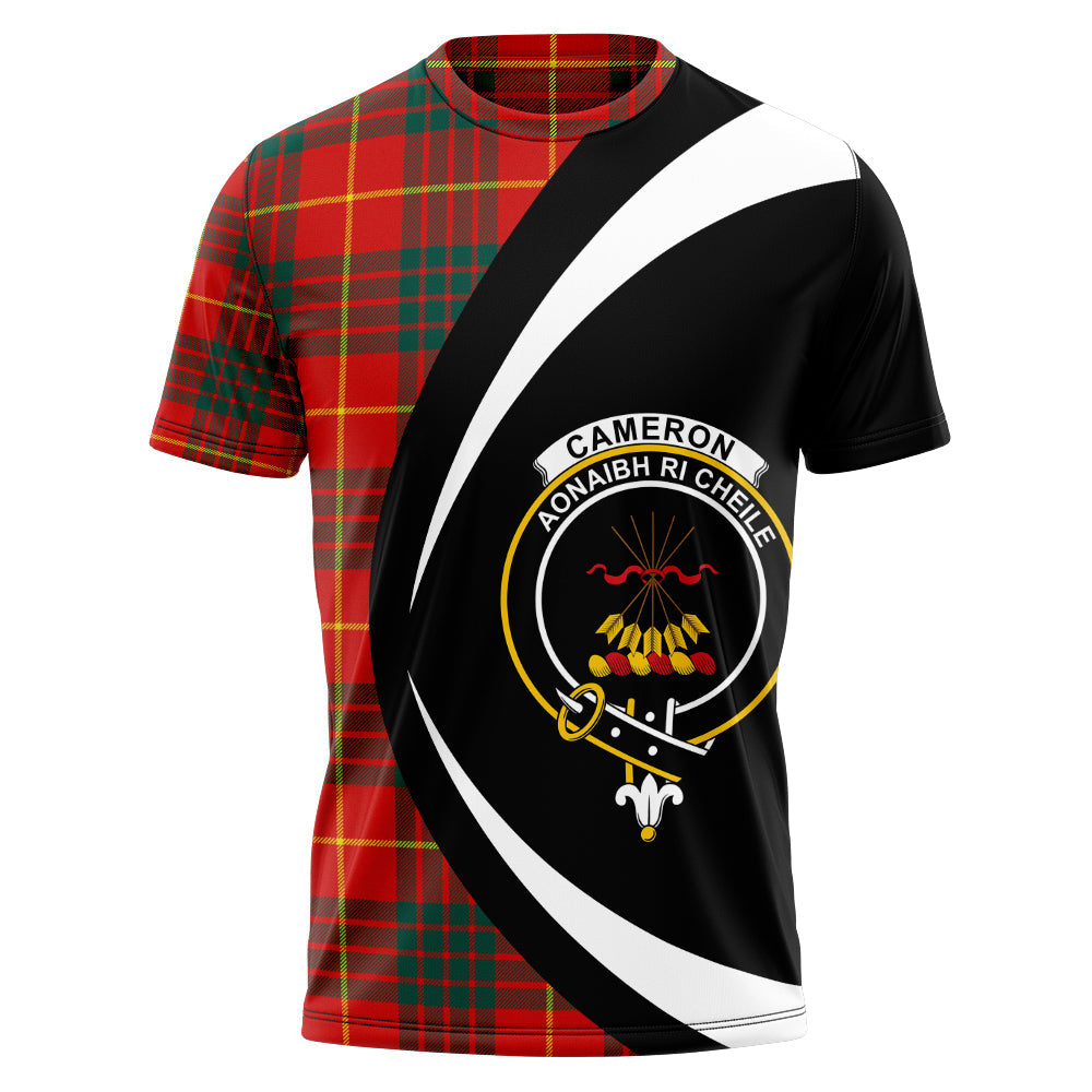 Cameron Modern 2 Clan Badge Tartan T-Shirt Circle Style Personalized