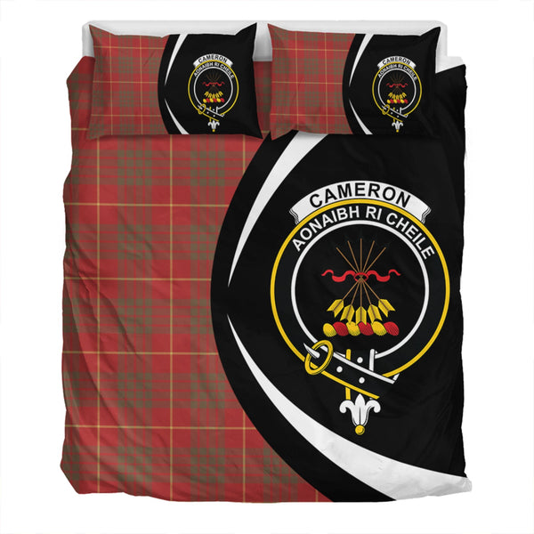 Cameron Weathered 2 Clan Badge Tartan Bedding Set Circle Style