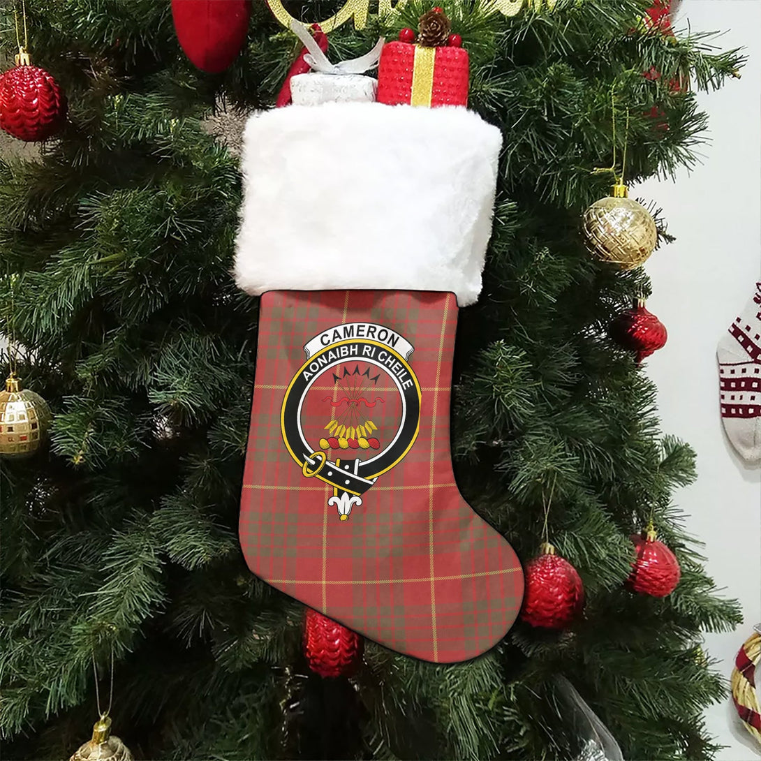 Cameron Weathered 2 Clan Badge Tartan Christmas Stocking