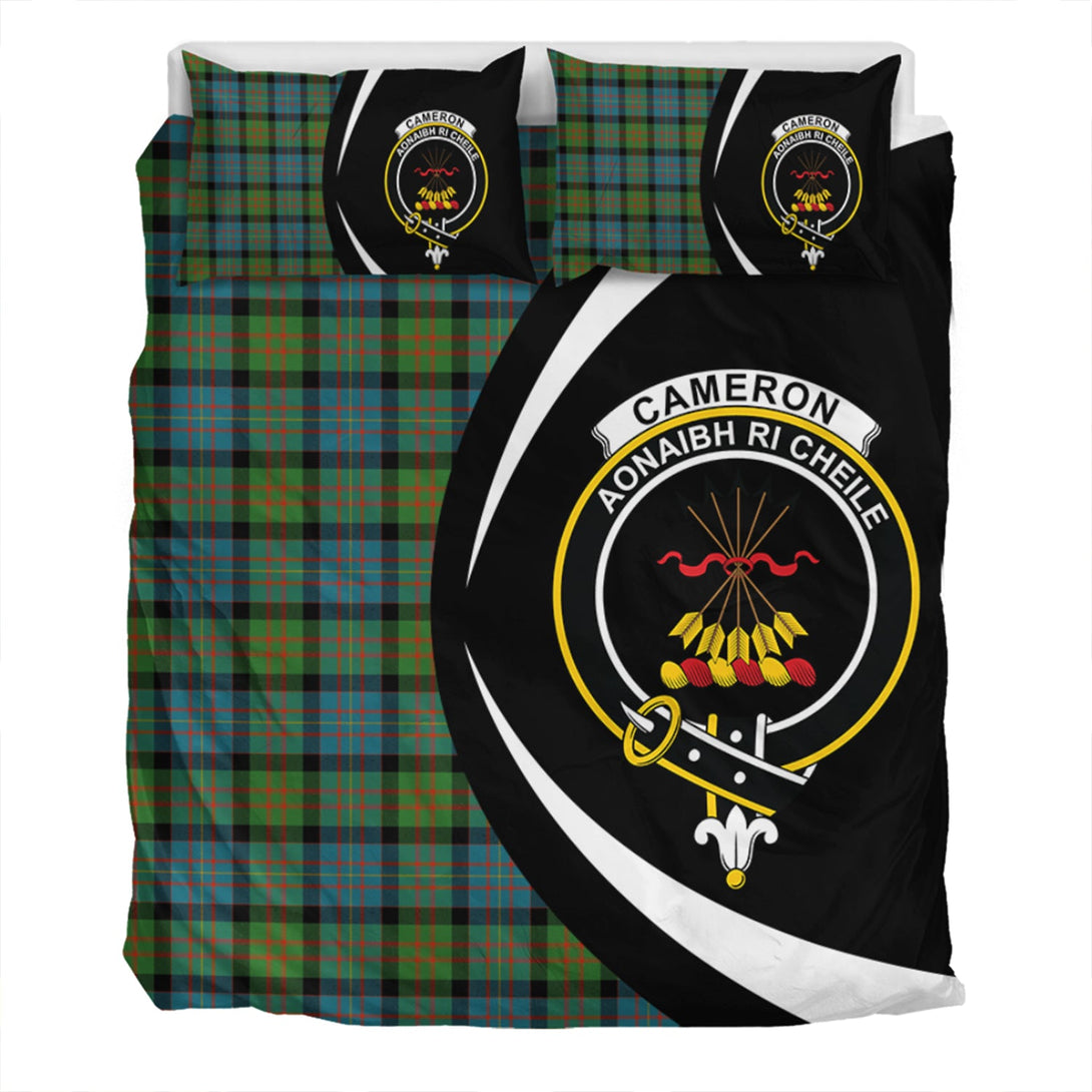 Cameron of Erracht Ancient 2 Clan Badge Tartan Bedding Set Circle Style