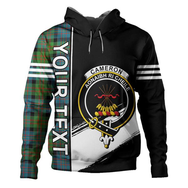 Cameron of Erracht Ancient 2 Clan Badge Tartan Hoodie Quarter Style Personalized