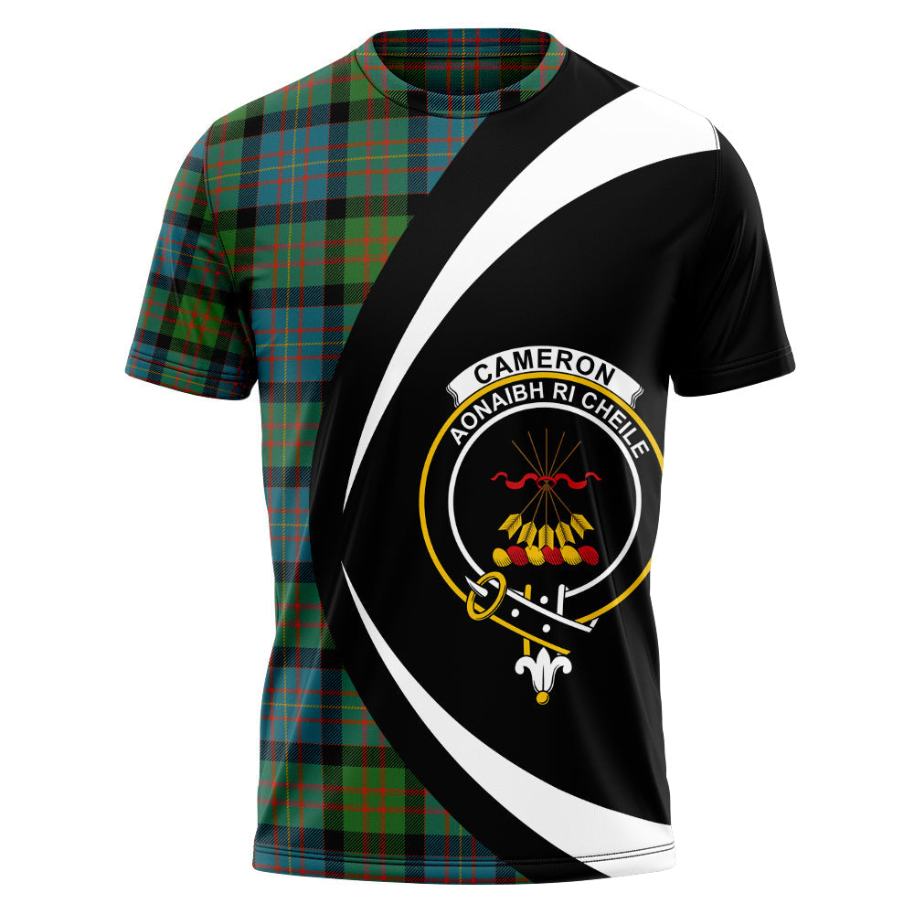 Cameron of Erracht Ancient 2 Clan Badge Tartan T-Shirt Circle Style Personalized