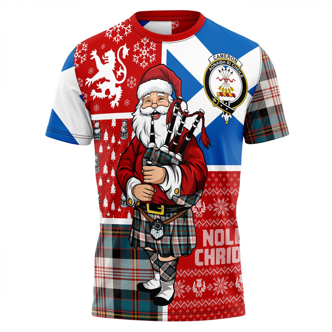 Cameron of Erracht Dress Ancient 2 Clan Badge Tartan T-Shirt Scotland Christmas Santa