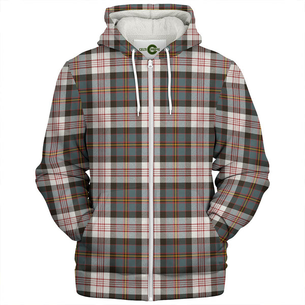 Cameron of Erracht Dress Weathered 2 Clan Badge Tartan Sherpa Hoodie