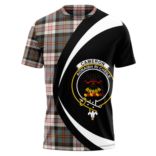 Cameron of Erracht Dress Weathered 2 Clan Badge Tartan T-Shirt Circle Style Personalized