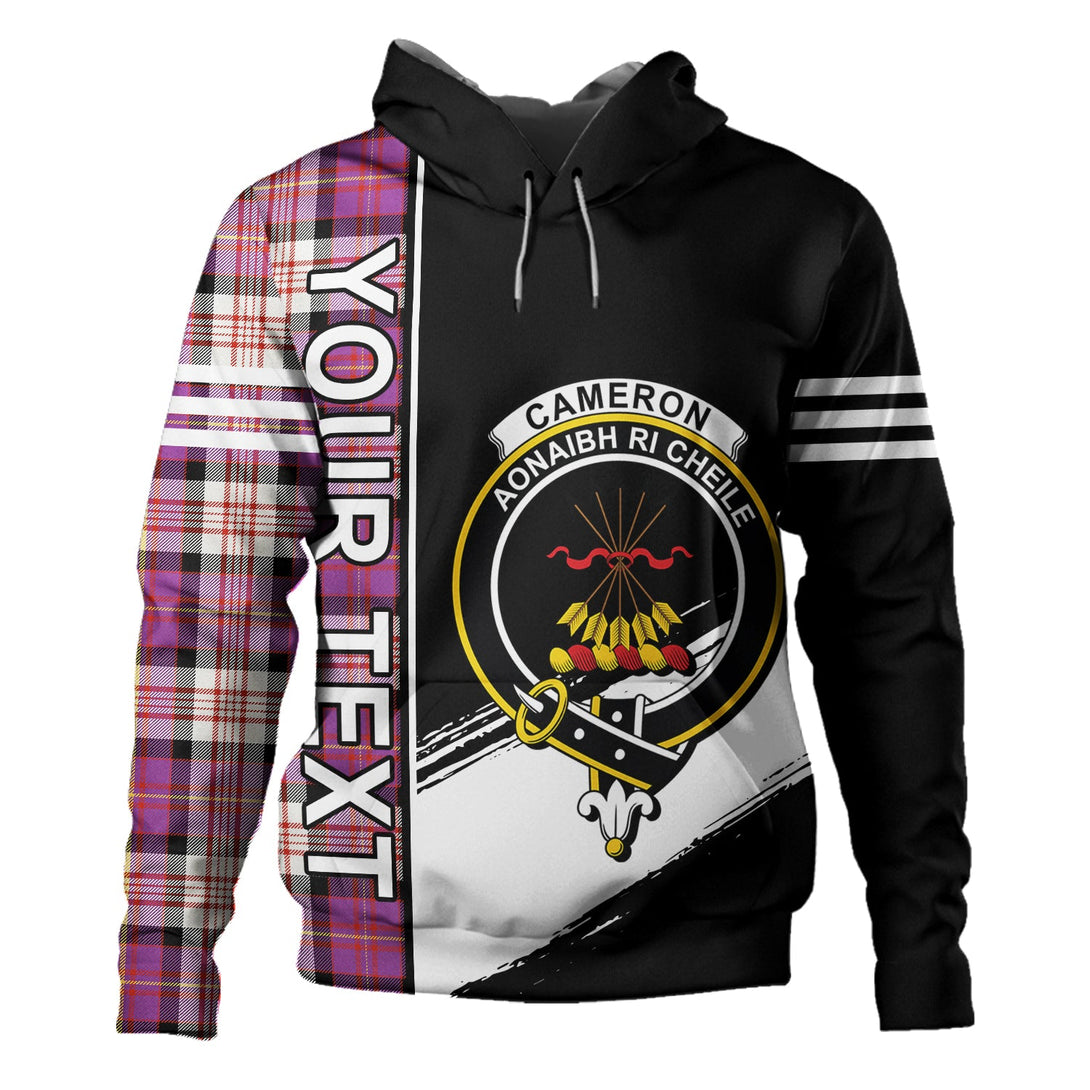 Cameron of Erracht Dress #2 Ancient 2 Clan Badge Tartan Hoodie Quarter Style Personalized