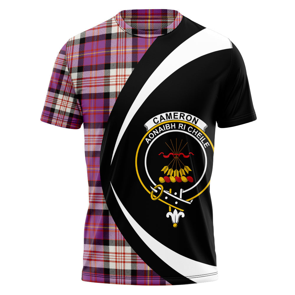 Cameron of Erracht Dress #2 Ancient 2 Clan Badge Tartan T-Shirt Circle Style Personalized