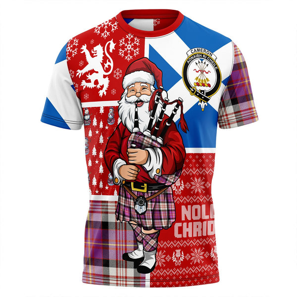 Cameron of Erracht Dress #2 Ancient 2 Clan Badge Tartan T-Shirt Scotland Christmas Santa