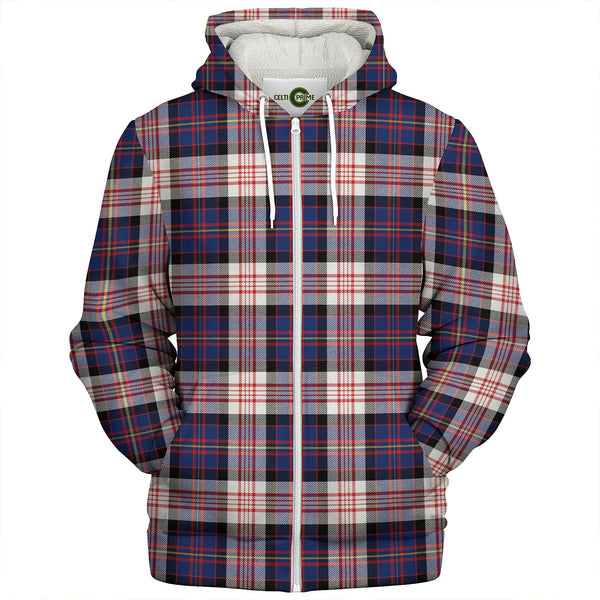 Cameron of Erracht Dress #2 Modern 2 Clan Badge Tartan Sherpa Hoodie