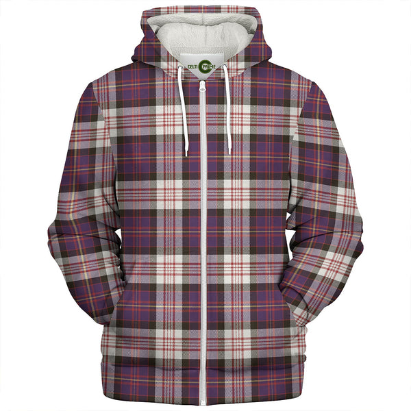 Cameron of Erracht Dress #2 Weathered 2 Clan Badge Tartan Sherpa Hoodie