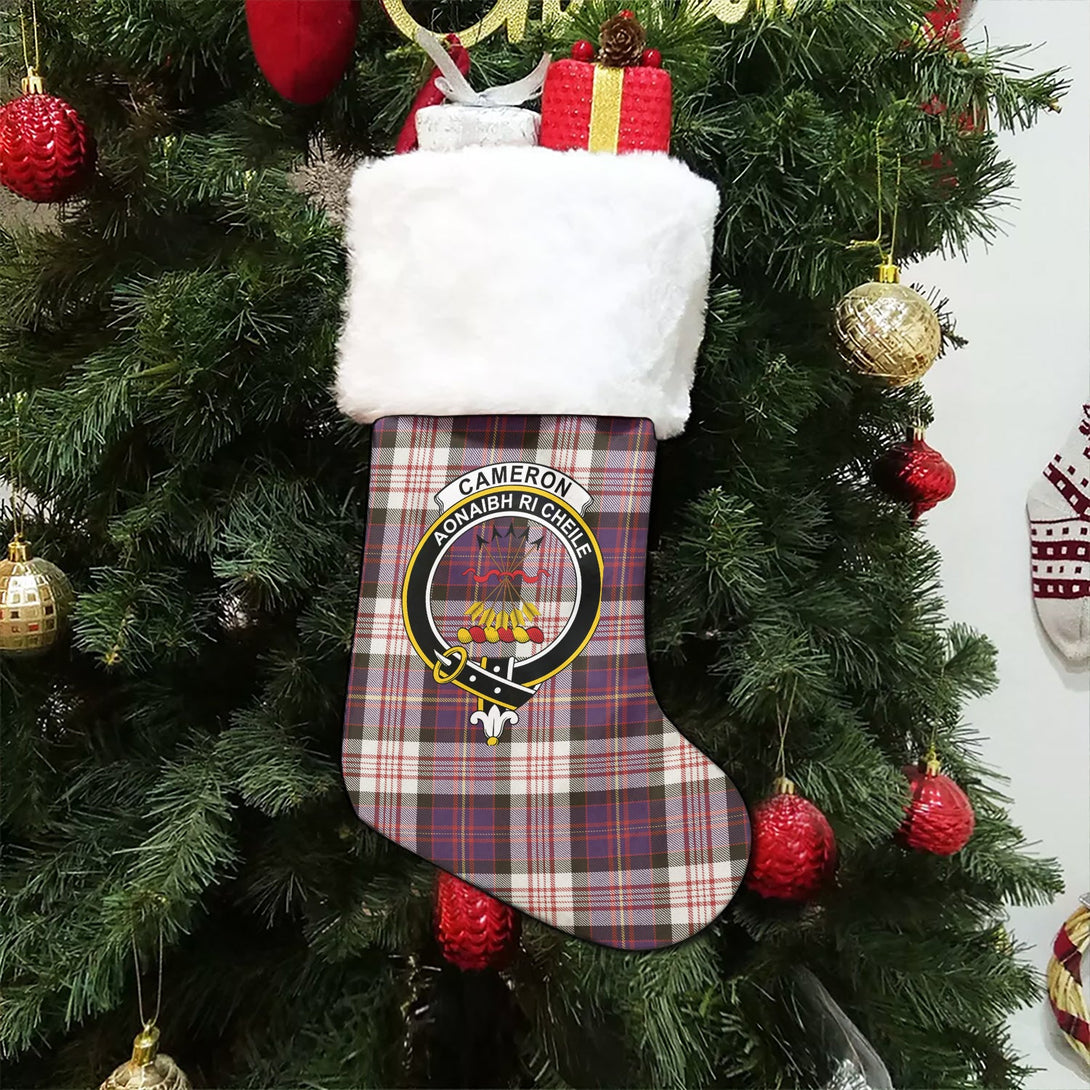 Cameron of Erracht Dress #2 Weathered 2 Clan Badge Tartan Christmas Stocking