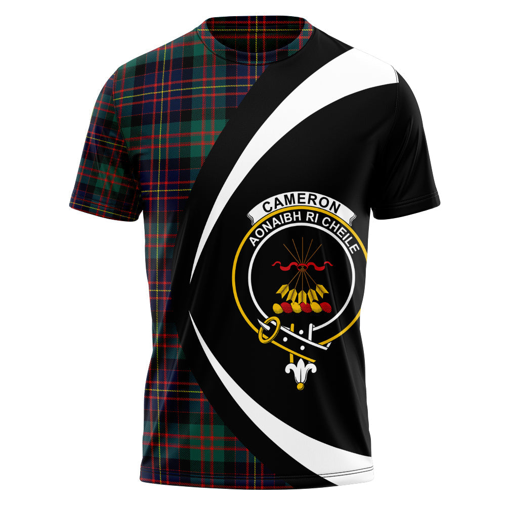 Cameron of Erracht Modern 2 Clan Badge Tartan T-Shirt Circle Style Personalized