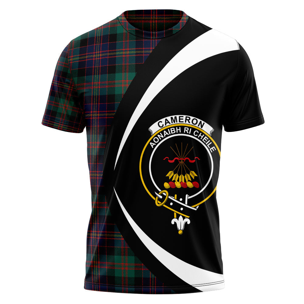 Cameron of Erracht #3 Modern 2 Clan Badge Tartan T-Shirt Circle Style Personalized