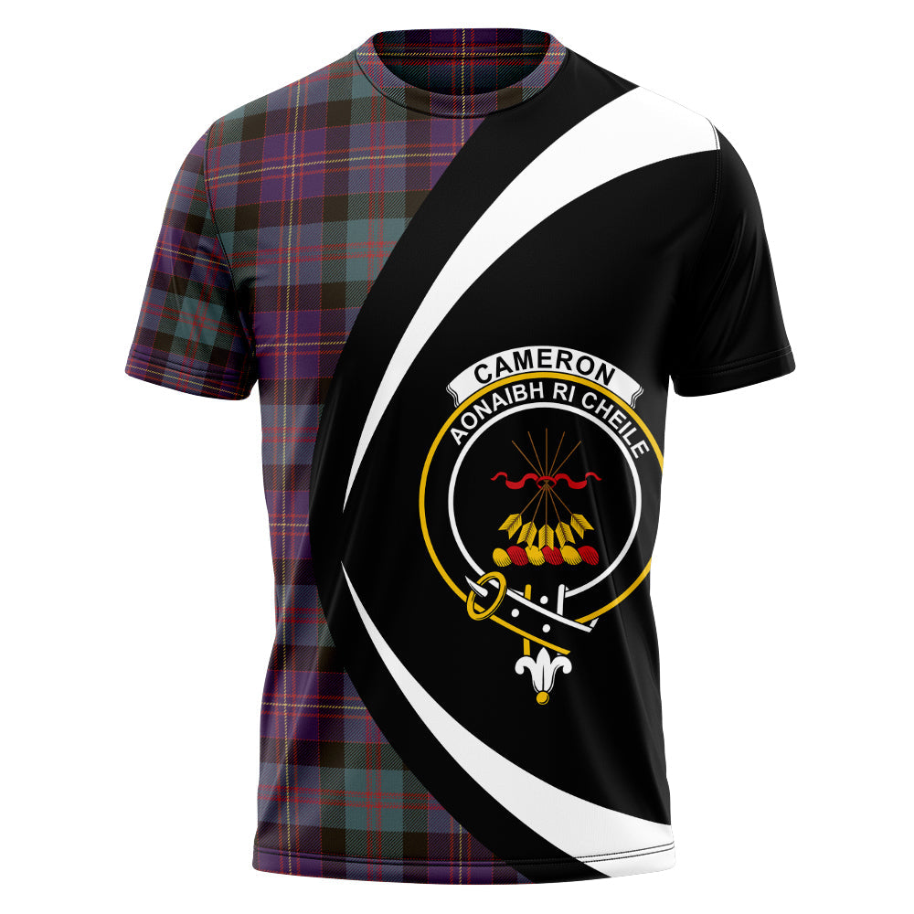 Cameron of Erracht #3 Weathered 2 Clan Badge Tartan T-Shirt Circle Style Personalized