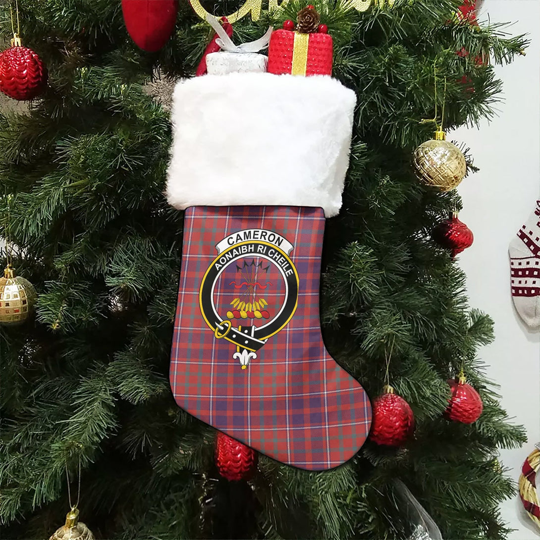 Cameron of Locheil Weathered 2 Clan Badge Tartan Christmas Stocking