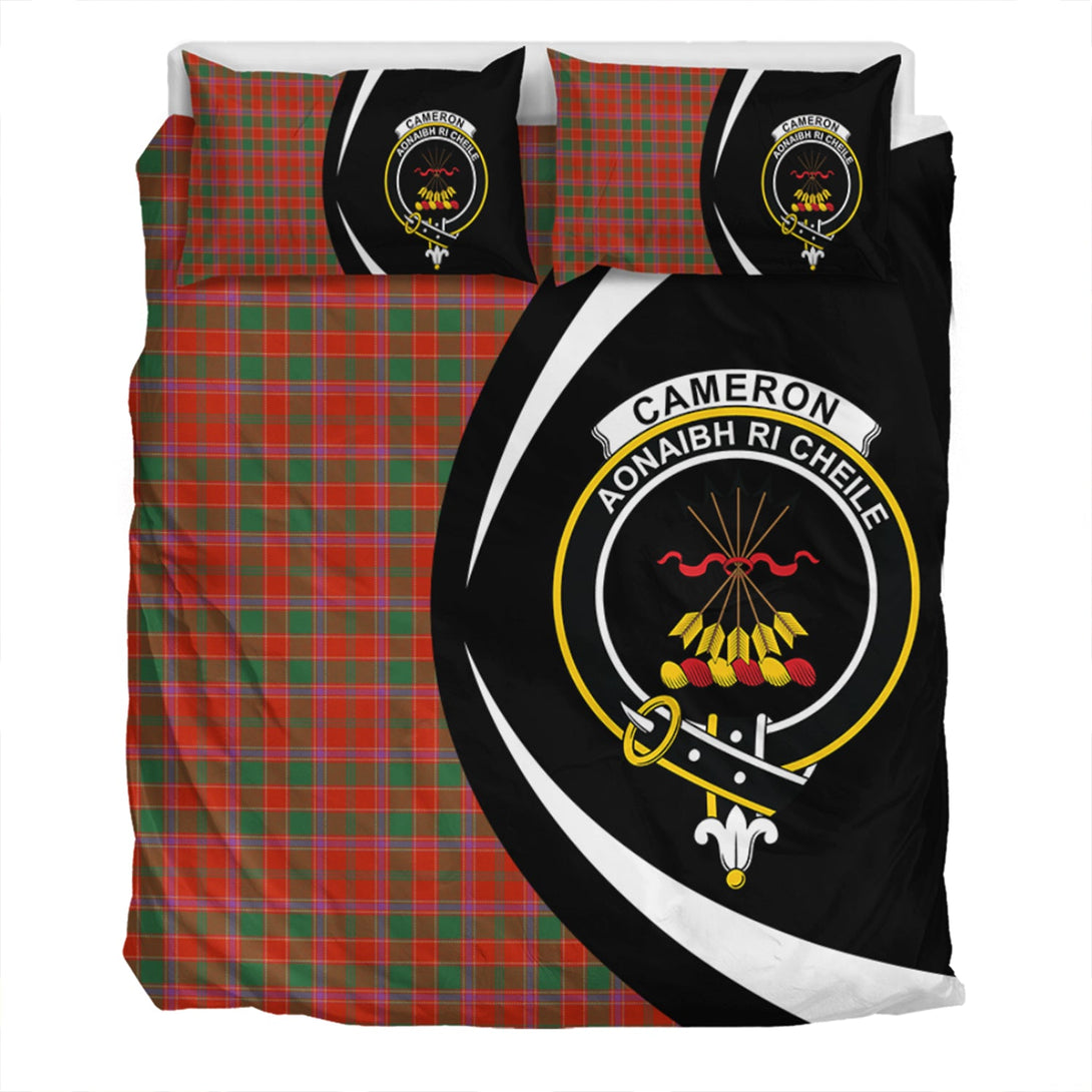 Cameron of Lochiel #2 Ancient 2 Clan Badge Tartan Bedding Set Circle Style