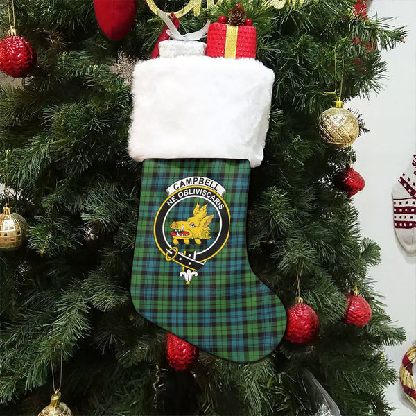 Campbell Ancient 2 Clan Badge Tartan Christmas Stocking