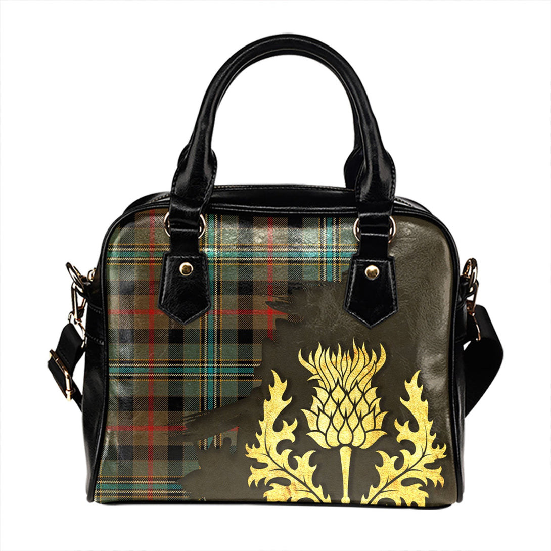 Campbell Hunting Modern Tartan Shoulder Handbag Thistle Oldest Style