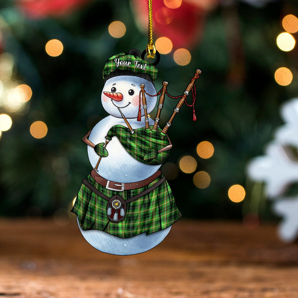 Campbell Marquis of Lorne Ancient 2 Clan Badge Tartan Wood Acrylic Ornament Snowman Bagpipe Personalized