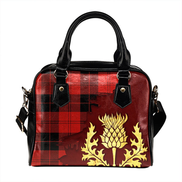 Campbell Red (Campbell of Armaddie) Tartan Shoulder Handbag Thistle Oldest Style