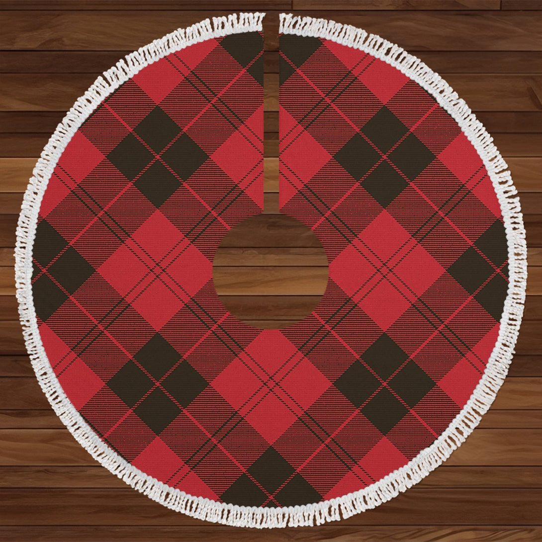 Campbell Red (Campbell of Armaddie) Weathered Tartan Christmas Tree Skirt