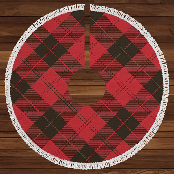 Campbell Red (Campbell of Armaddie) Weathered Tartan Christmas Tree Skirt