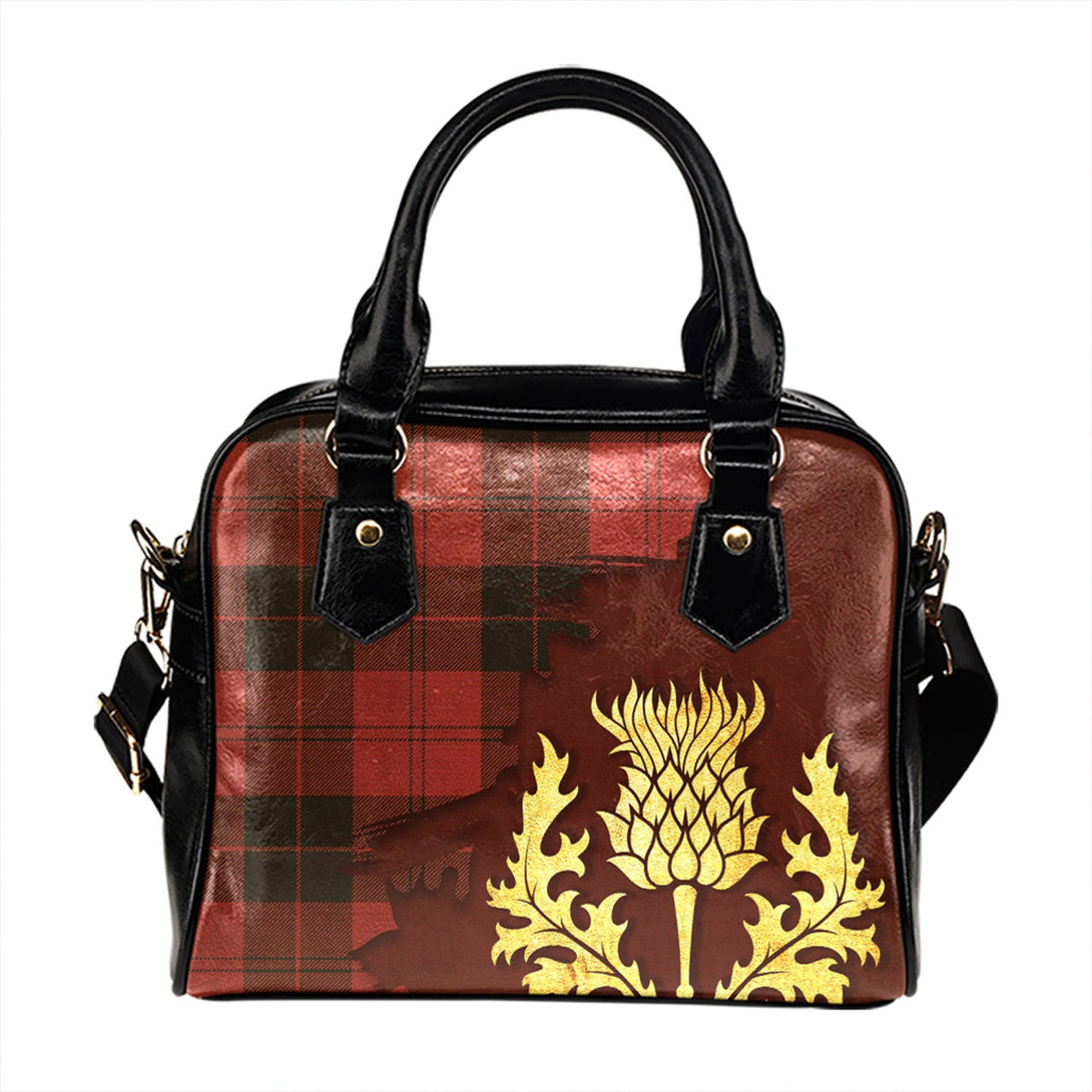 Campbell Red (Campbell of Armaddie) Weathered Tartan Shoulder Handbag Thistle Oldest Style