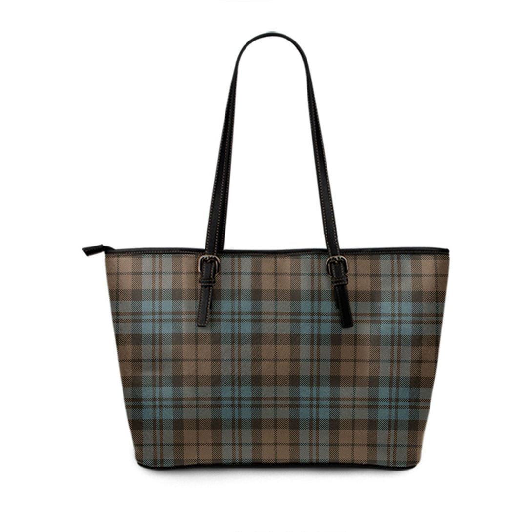 Campbell The 42nd Weathered Tartan Leather Tote Bag