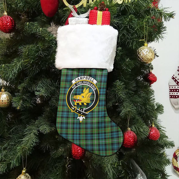 Campbell of Argyll Ancient 2 Clan Badge Tartan Christmas Stocking