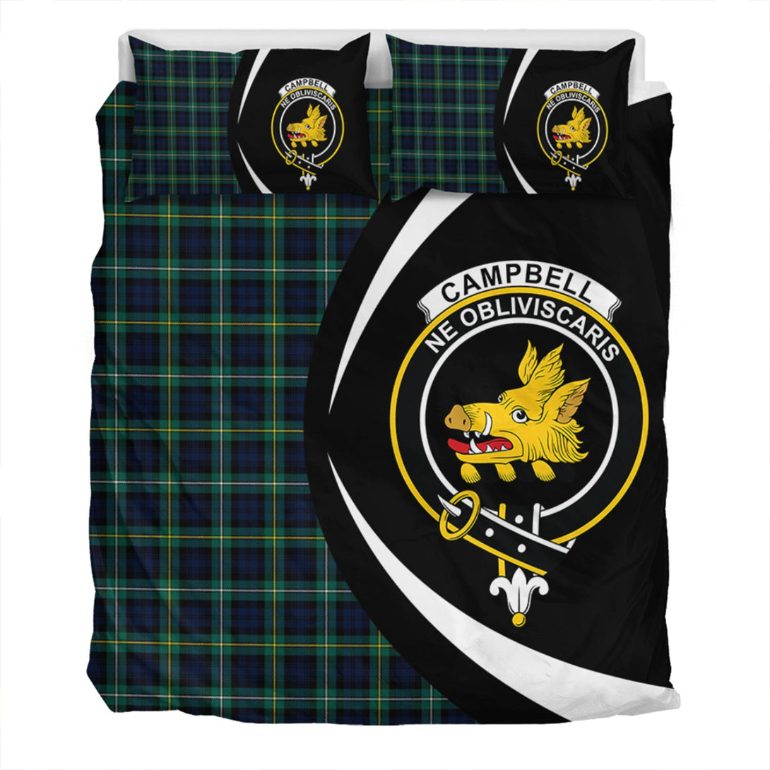 Campbell of Argyll Modern 2 Clan Badge Tartan Bedding Set Circle Style