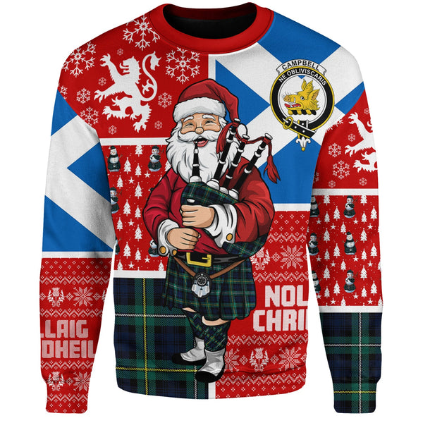 Campbell of Argyll Modern 2 Clan Badge Tartan Sweatshirt Scotland Christmas Santa