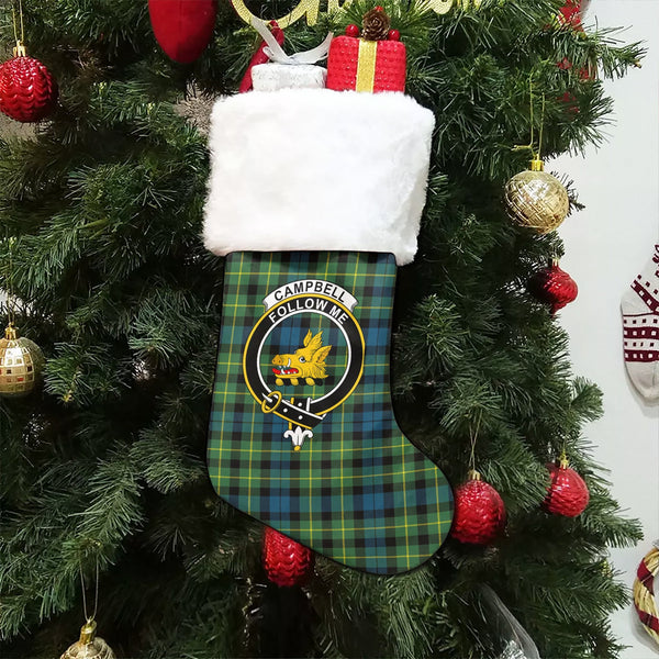 Campbell of Breadalbane 1819 Modern 2 Clan Badge Tartan Christmas Stocking