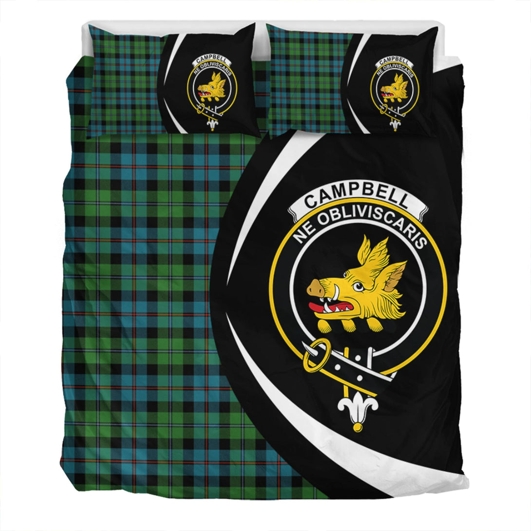 Campbell of Cawdor Ancient 2 Clan Badge Tartan Bedding Set Circle Style