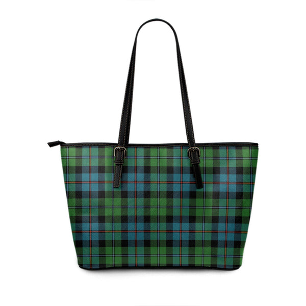 Campbell of Cawdor Ancient Tartan Leather Tote Bag