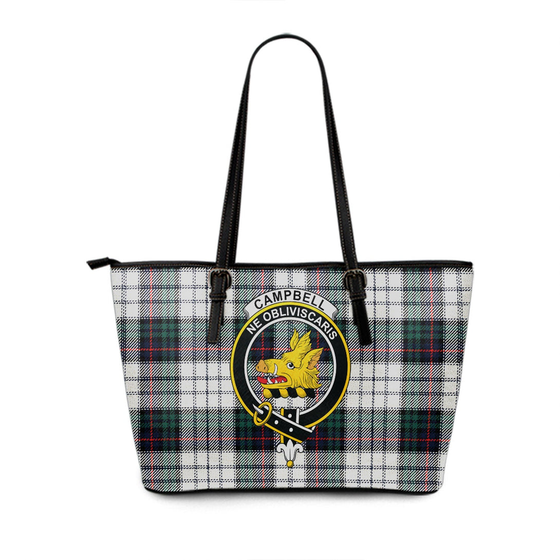 Campbell of Cawdor Dress Modern 2 Clan Badge Tartan Leather Tote Bag