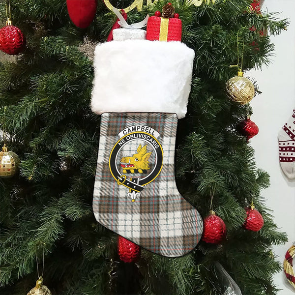 Campbell of Cawdor Dress Weathered 2 Clan Badge Tartan Christmas Stocking