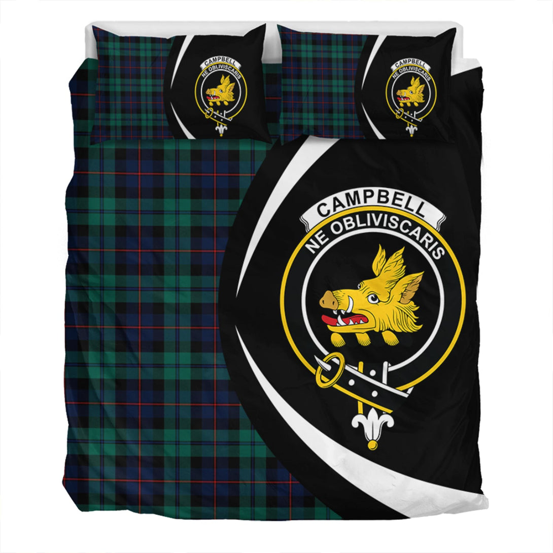 Campbell of Cawdor Modern 2 Clan Badge Tartan Bedding Set Circle Style