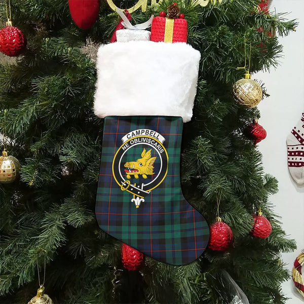 Campbell of Cawdor Modern 2 Clan Badge Tartan Christmas Stocking