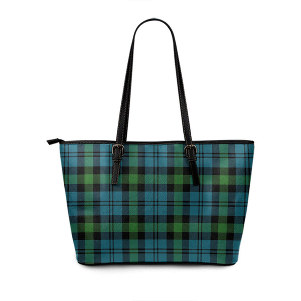 Campbell of Glenlyon Ancient Tartan Leather Tote Bag