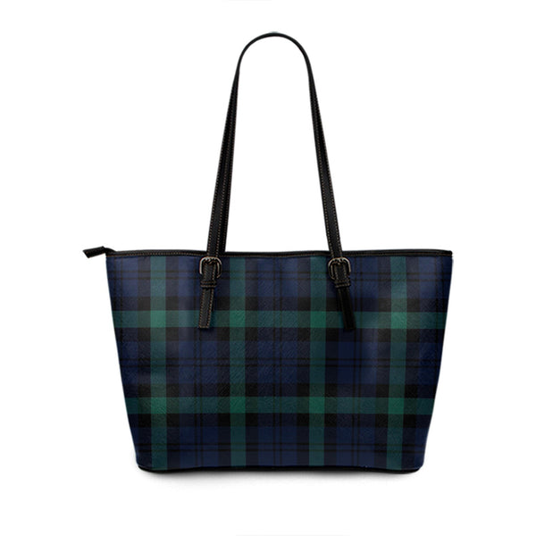 Campbell of Glenlyon Modern Tartan Leather Tote Bag