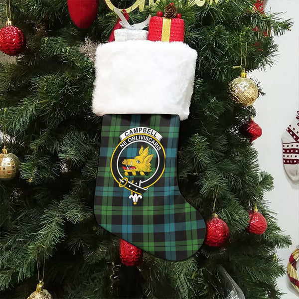 Campbell of Lochawe Ancient 2 Clan Badge Tartan Christmas Stocking