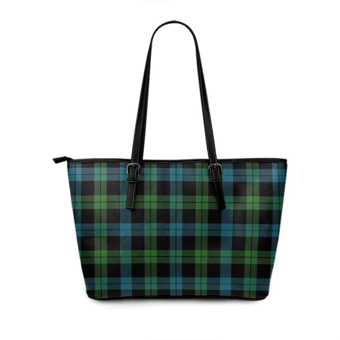 Campbell of Lochawe Ancient Tartan Leather Tote Bag