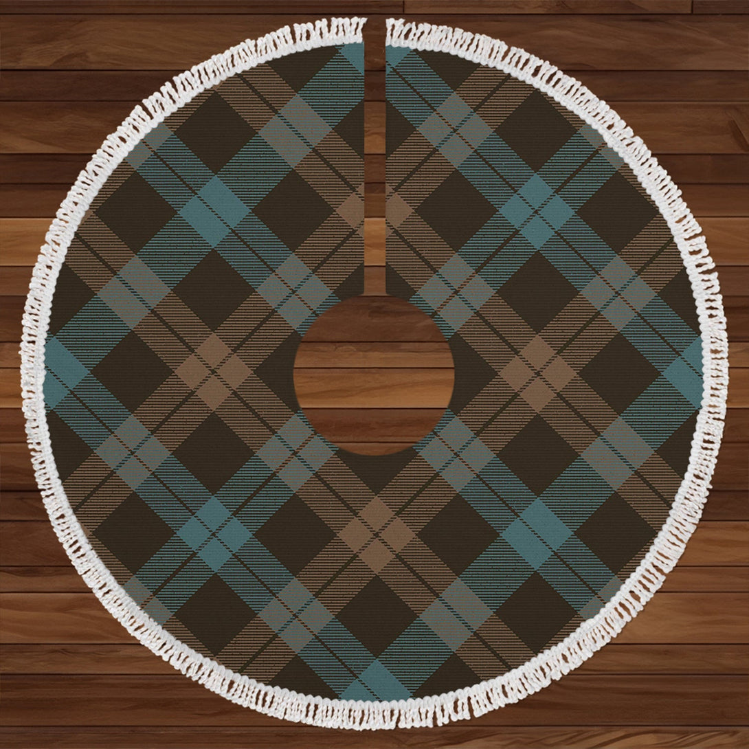 Campbell of Lochawe Weathered 2 Clan Badge Tartan Christmas Tree Skirt