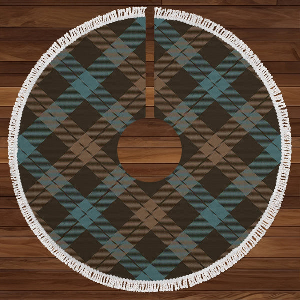 Campbell of Lochawe Weathered 2 Clan Badge Tartan Christmas Tree Skirt