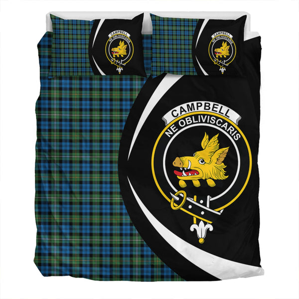 Campbell of Loudon (Campbell Louden) Ancient 2 Clan Badge Tartan Bedding Set Circle Style