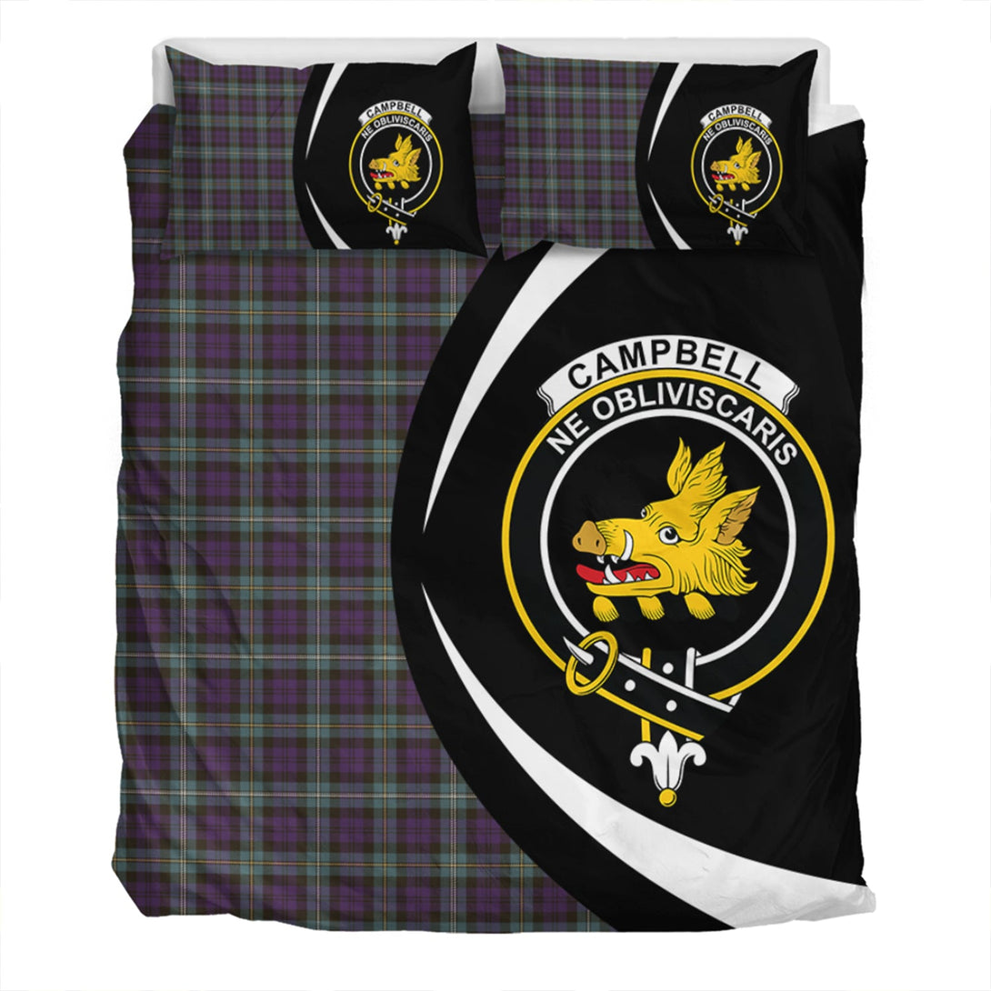 Campbell of Loudon (Campbell Louden) Weathered 2 Clan Badge Tartan Bedding Set Circle Style