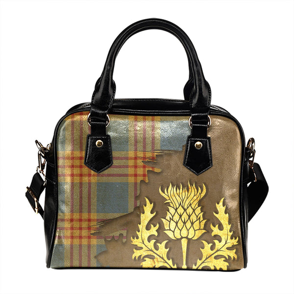 Carlisle Ancient (Carlill Ancient) Weathered Tartan Shoulder Handbag Thistle Oldest Style