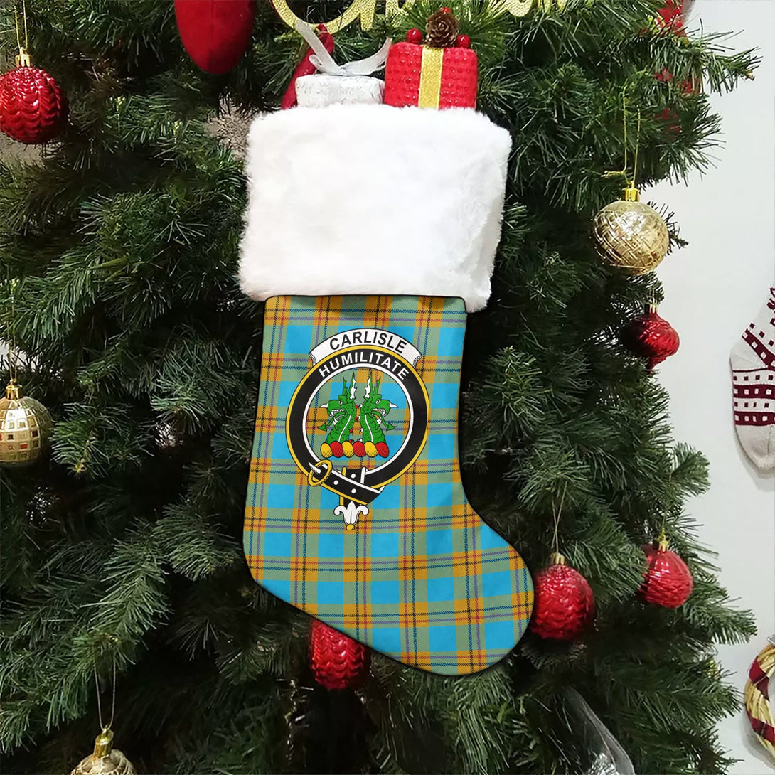 Carlisle (Carlill) Ancient Clan Badge Tartan Christmas Stocking